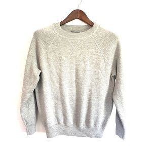 J. Crew women’s grey crew neck sweater Merino Wool / cotton-poly blend. Size S.